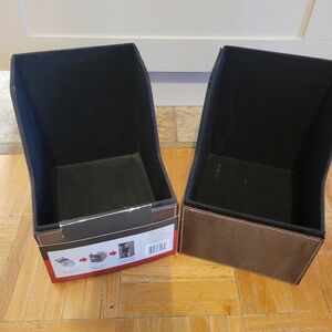 Atlantic Brown and Black Storage Bins Set Of 2